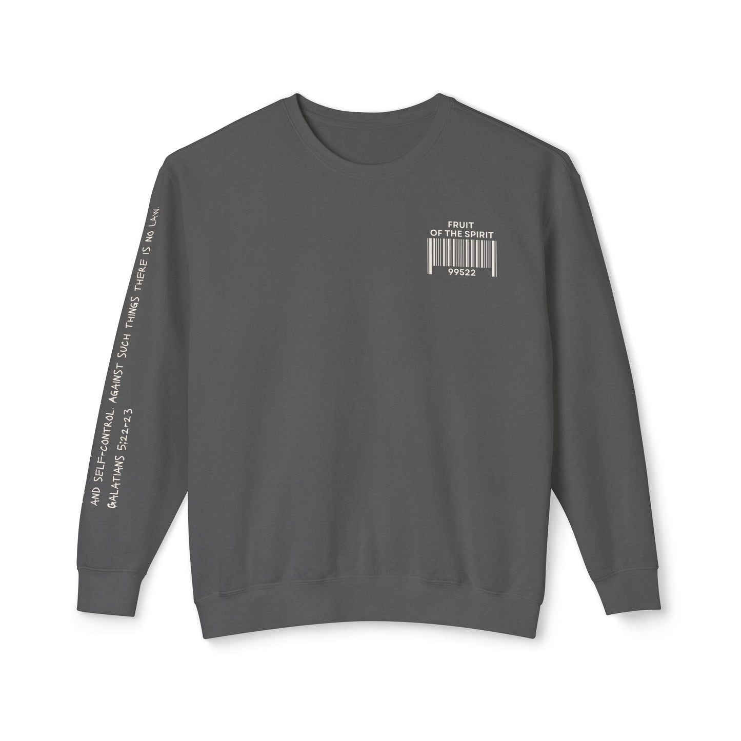 Fruit of the Spirit "Bar Code" Unisex Lightweight Crewneck Sweatshirt