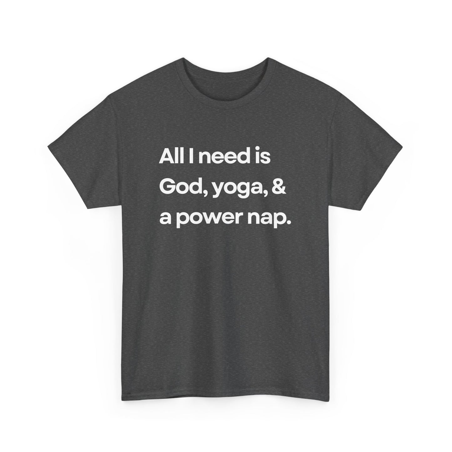 God, Yoga, and a Power Nap tee