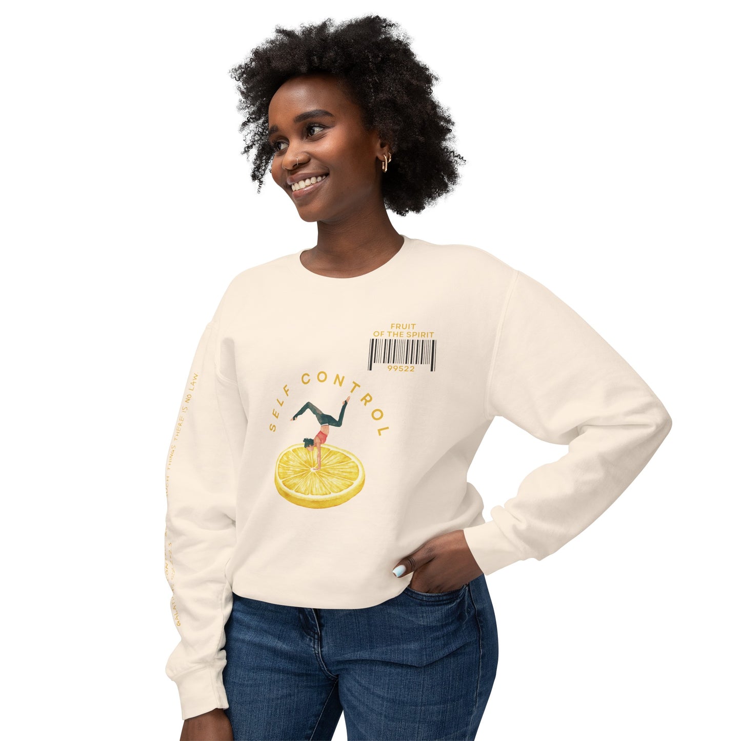 Fruit of the Spirit "Self-Control" Unisex Lightweight Crewneck Sweatshirt