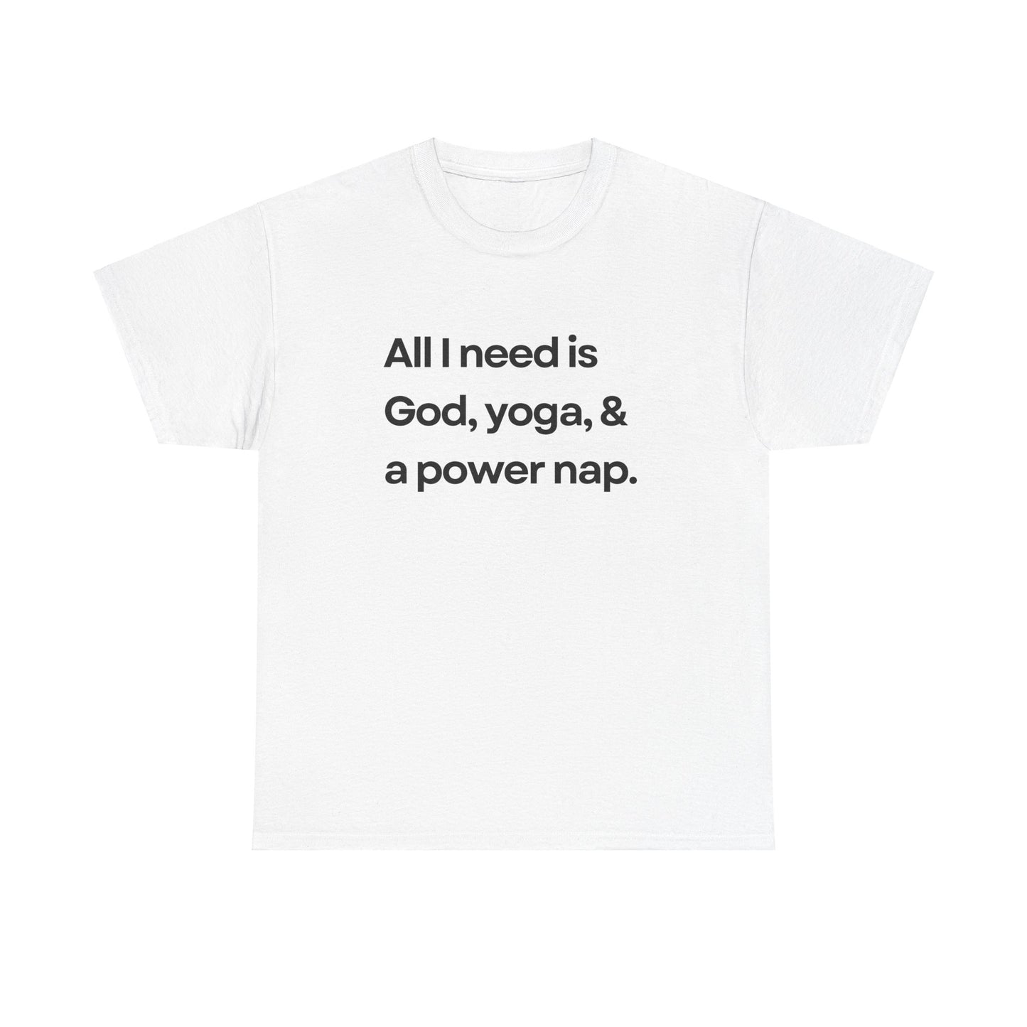 God, Yoga, and a Power Nap tee