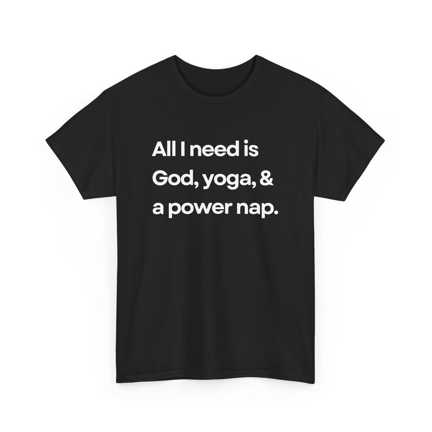 God, Yoga, and a Power Nap tee