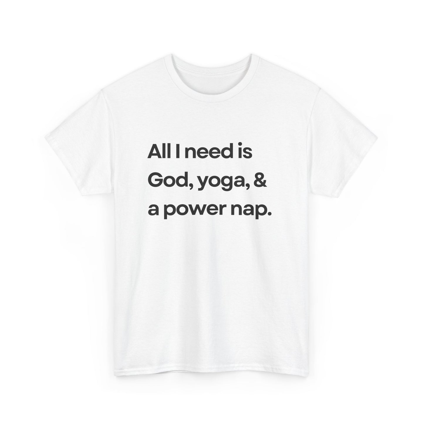 God, Yoga, and a Power Nap tee