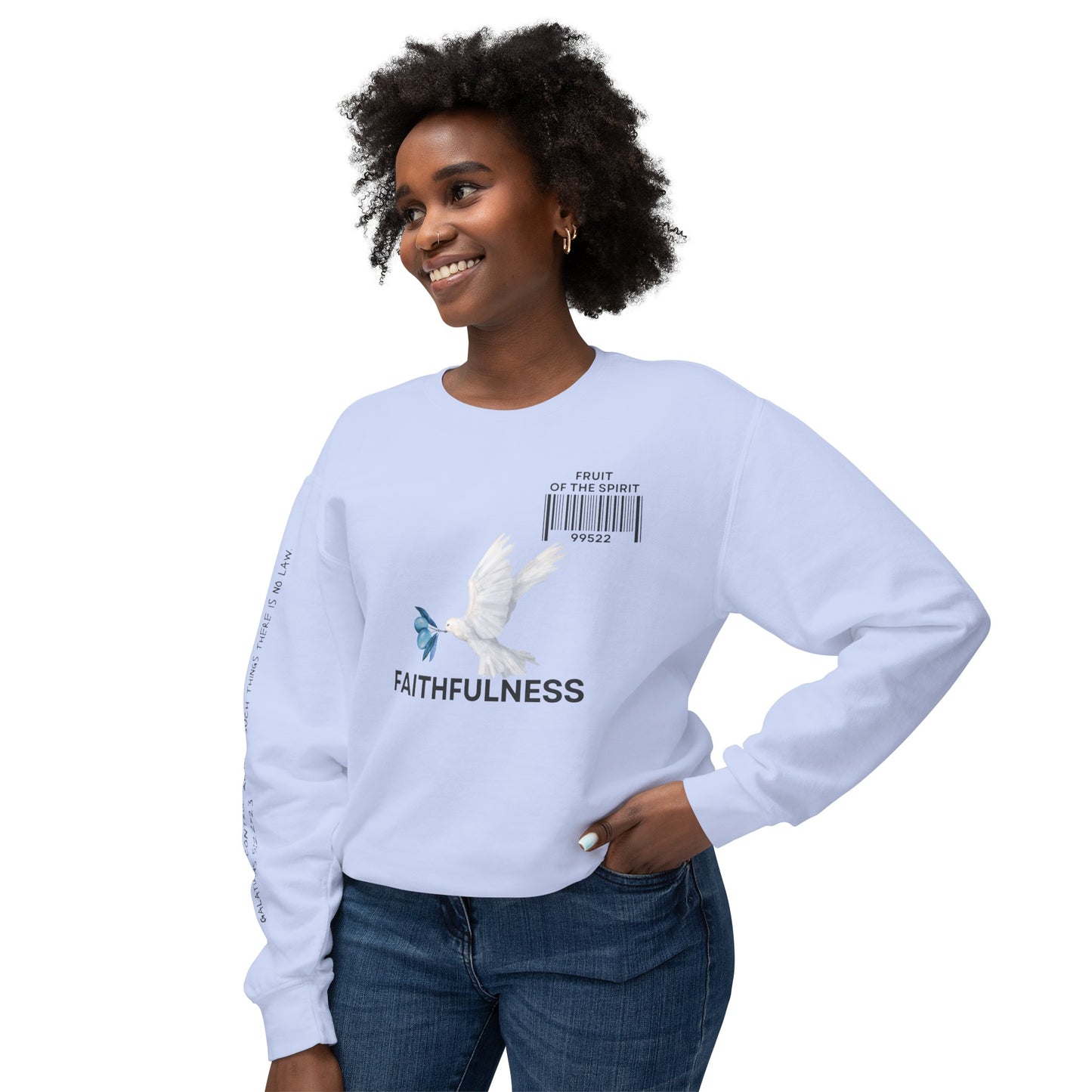 Fruit of the Spirit "Faithfulness" Unisex Lightweight Crewneck Sweatshirt