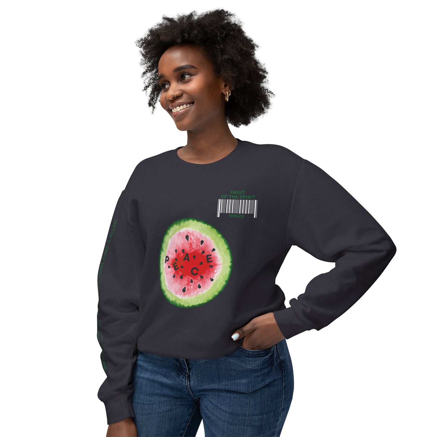 Fruit of the Spirit "Peace" Unisex Lightweight Crewneck Sweatshirt