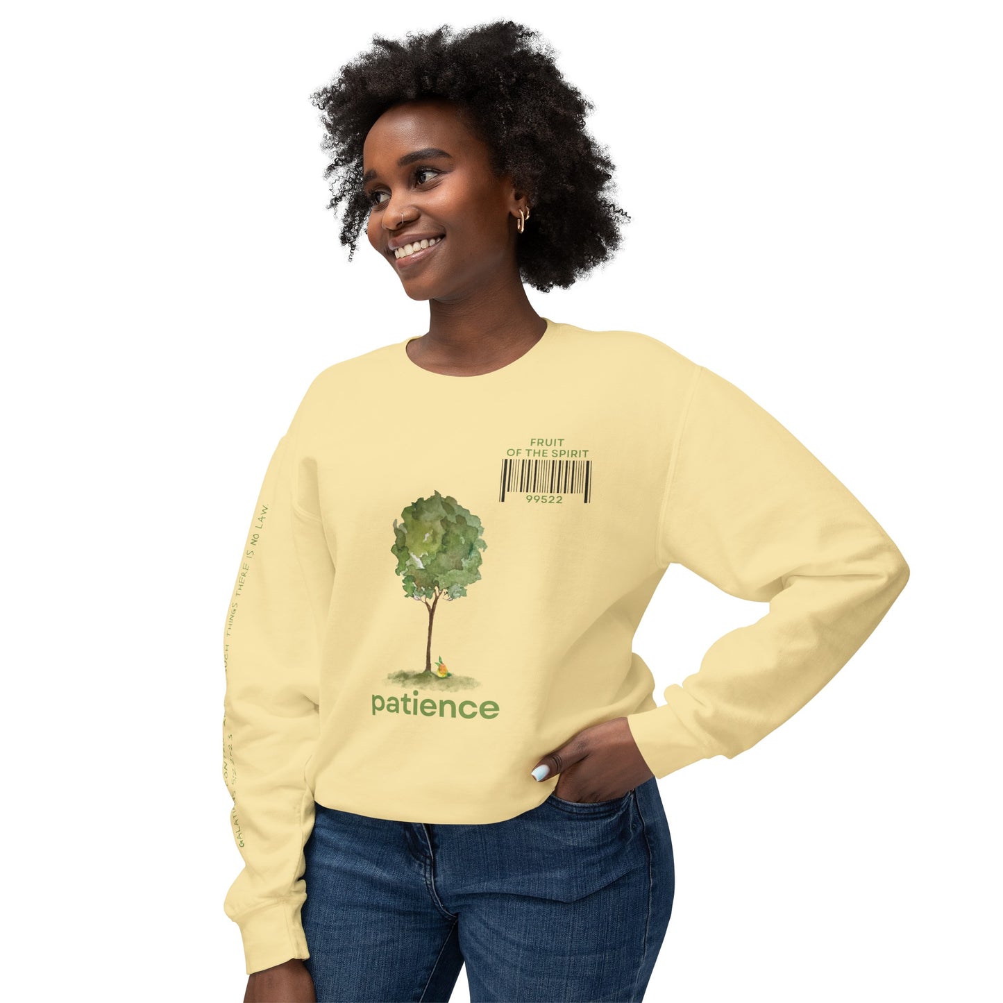 Fruit of the Spirit "Patience" Unisex Lightweight Crewneck Sweatshirt