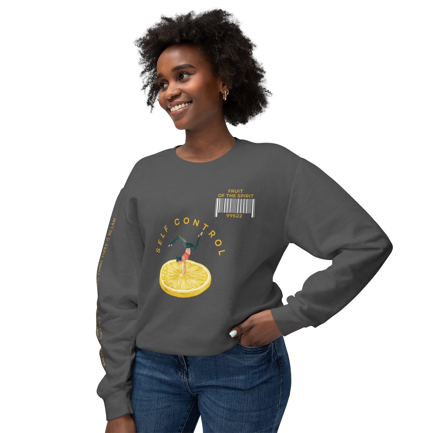 Fruit of the Spirit "Self-Control" Unisex Lightweight Crewneck Sweatshirt