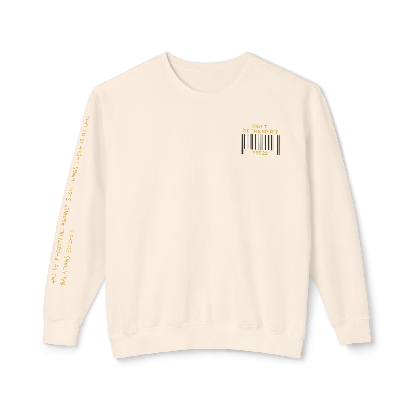 Fruit of the Spirit "Bar Code" Unisex Lightweight Crewneck Sweatshirt