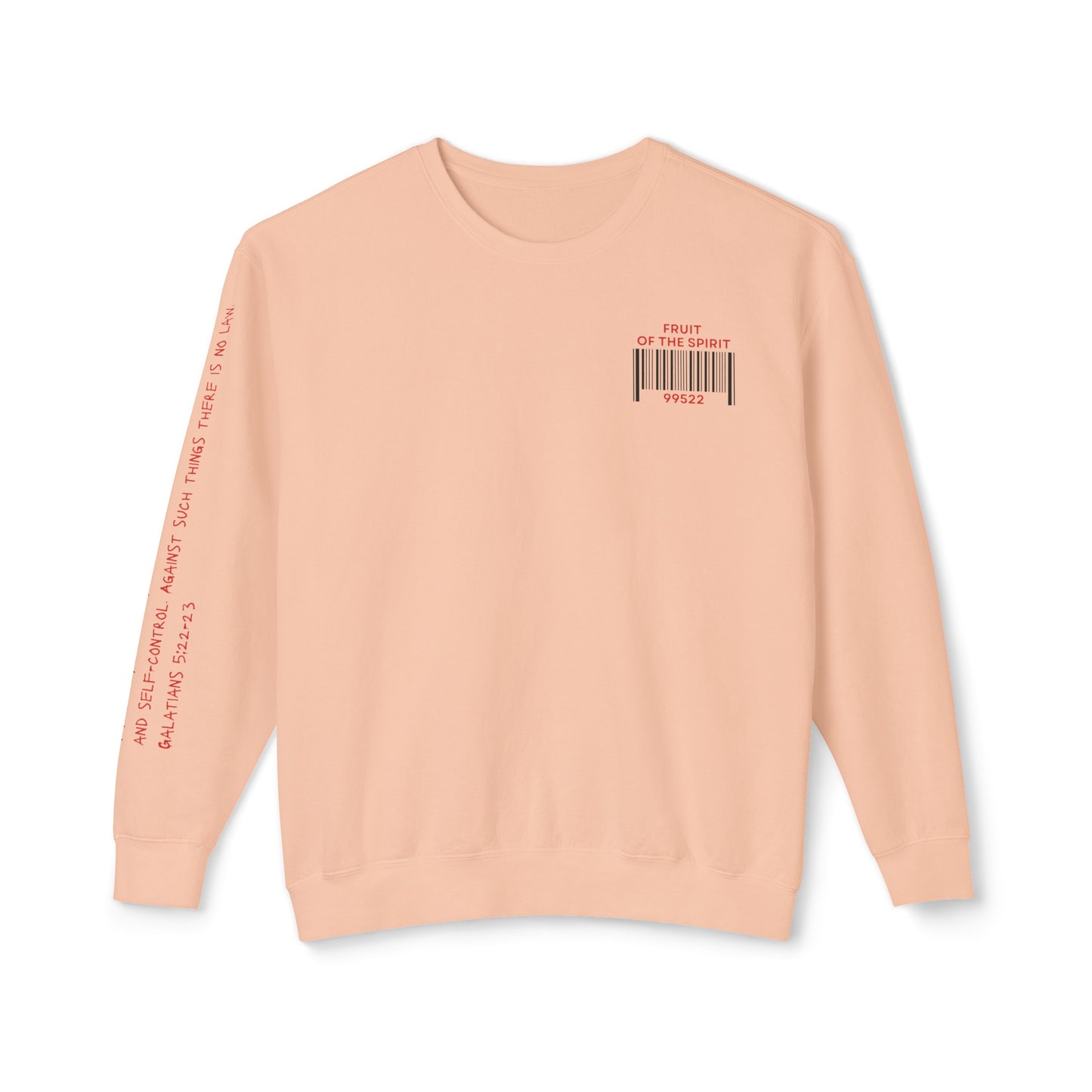 Fruit of the Spirit "Bar Code" Unisex Lightweight Crewneck Sweatshirt