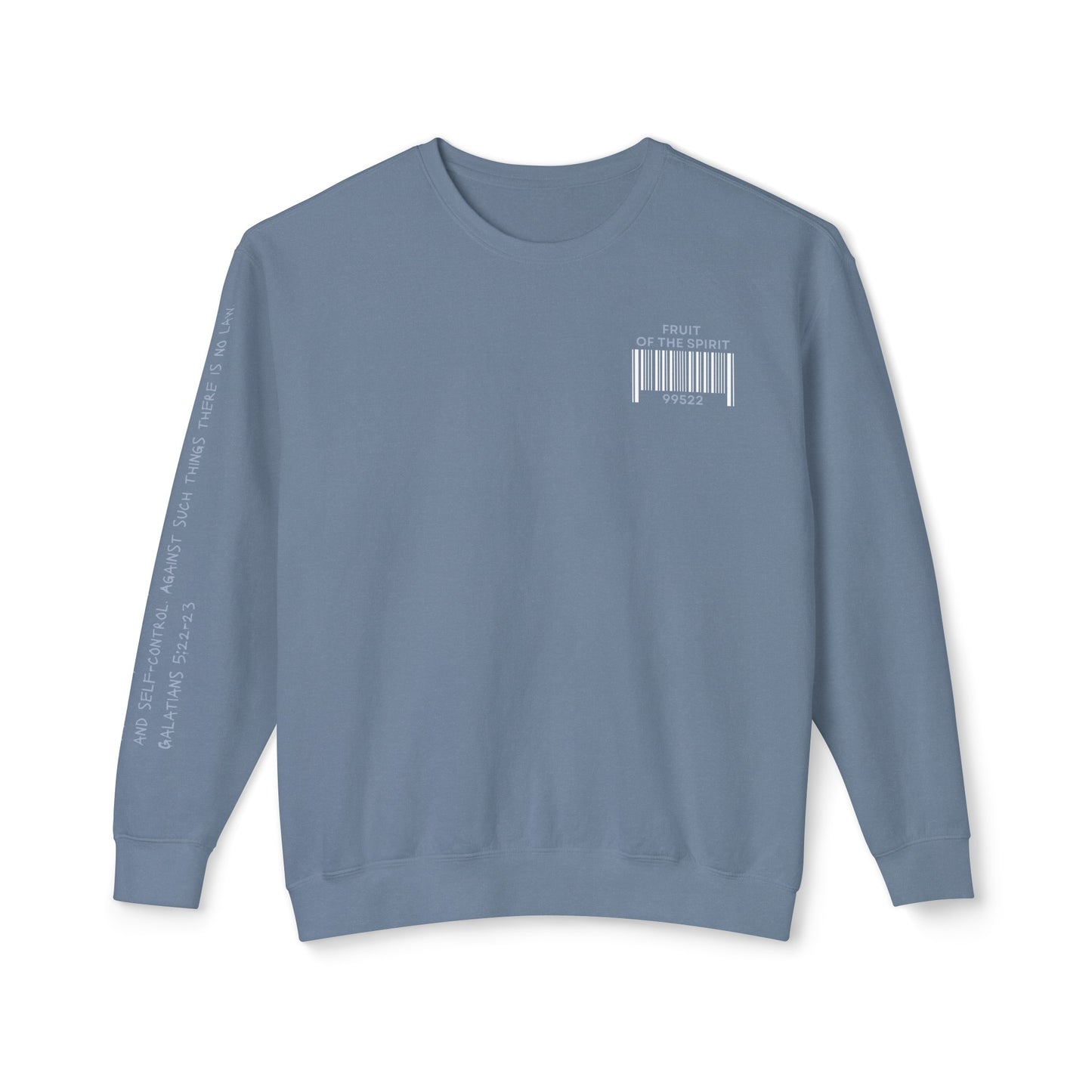 Fruit of the Spirit "Bar Code" Unisex Lightweight Crewneck Sweatshirt