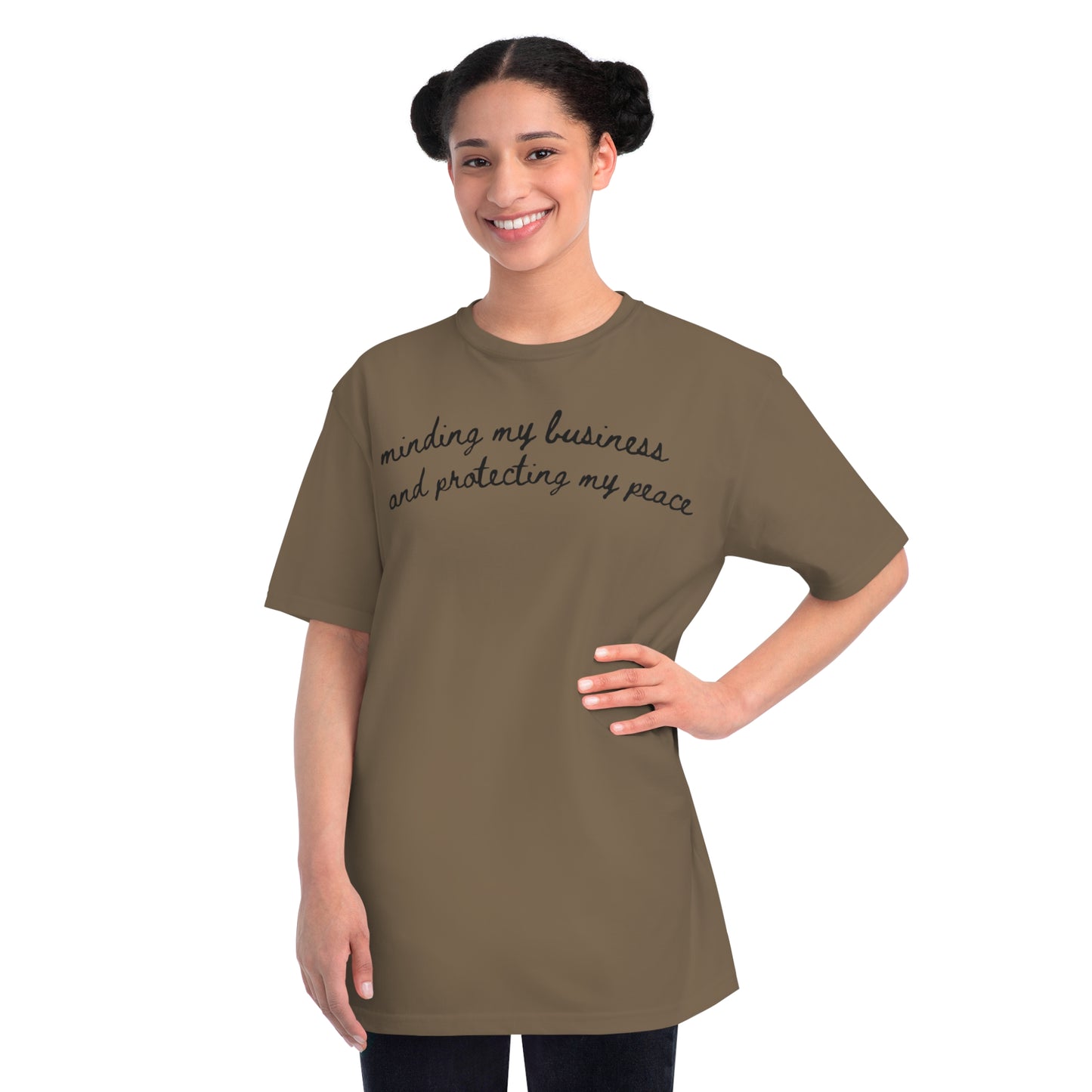 Organic Minding My Business and Protecting My Peace T-shirt | Self Care | Comfy | Eco Friendly